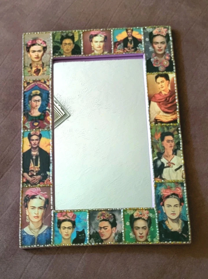 Frida Kahlo Wooden Decorative Mirror with Colorful Art Frame LIMITED EDITION - Image 3 of 4