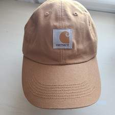 Carhartt Kids Tan/ Brown Duck Canvas Logo Patch Adjustable Cotton Baseball Cap