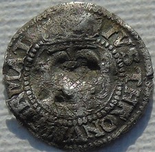Charles I Hammered Silver Rose Half-Groat mm Lis 17mm 0.86g, Stuart Period bends
