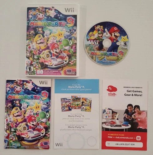 Nintendo Wii Mario Party 9 CIB with Case, Instruction Booklet & Inserts