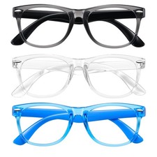 Okany Blue Light Glasses for Kids 3 125-NA-147.8, Grey Black transparent blue