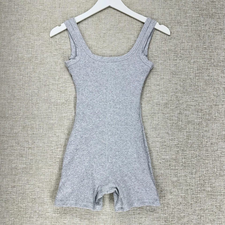 Чехлы Детский комбинезон XS серый ребристый бак боди гостиной цельный шорты - Изображение 4 из 4