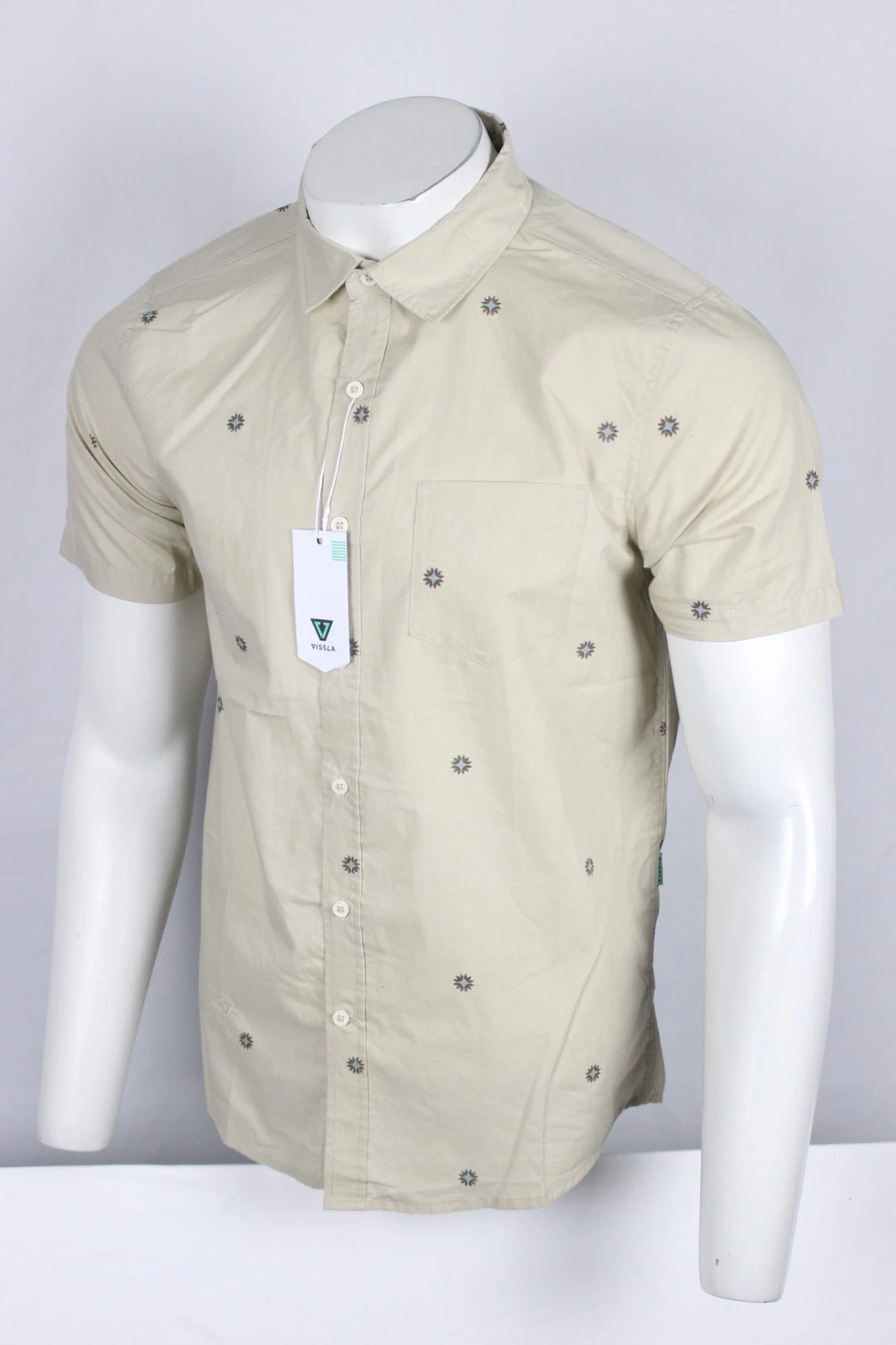 Vissla Men's Fired Up Eco Short Sleeve Button Shirt Lightweight Medium Beige Geo
Opens in a new wind