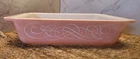 Vintage Pyrex Pink Scroll 575 B Space Saver Baking Dish, 2 Qt, Pink Pyrex Dish,