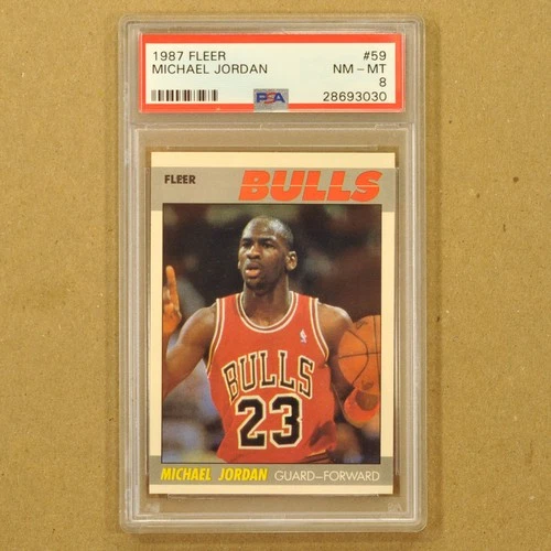 1987 Fleer #59 Michael Jordan PSA 8 - GOAT - Sharp Card
