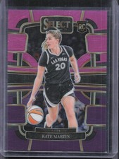 2024 Panini Select WNBA #22 Kate Martin Prizms Pink and Purple #01/99 RC