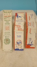 3 Pkg Vintage Wright McGill Eagle Claw Snelled Fish Hooks