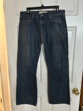 Levi Strauss 527 Men's Low Boot Cut 34x30 Jeans Preowned Dark Blue