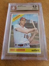 1966 Topps Mike Shannon #293 St. Louis Cardinals Beckett Grade 6.5 EX-MT