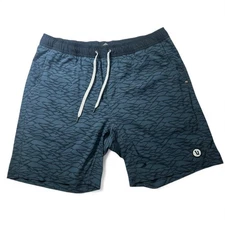 Vuori Men's Kore Shorts Men's Athletic 7" Lined XL V302 Blue Pattern