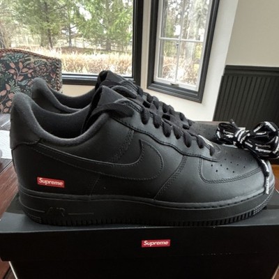 Nike Air Force 1 Low SP Supreme Black CU9225-001 Box Logo Sneaker