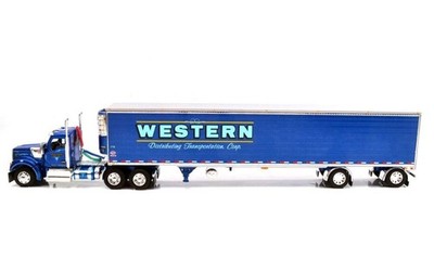 Kenworth W900 53ft Utility Trailer Western Distributing Classic Semi Truck