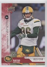 2018 Upper Deck CFL Red 12/150 Aaron Grymes #31 r6v
