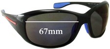SFx Replacement Sunglass Lenses fits Prada SPS06M  PS06MS - 67mm Wide