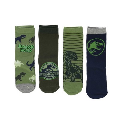 Jurassic World Socken 4er Pack Kinder 27/30 4 Paar Jungen Mädchen Dinosaurier