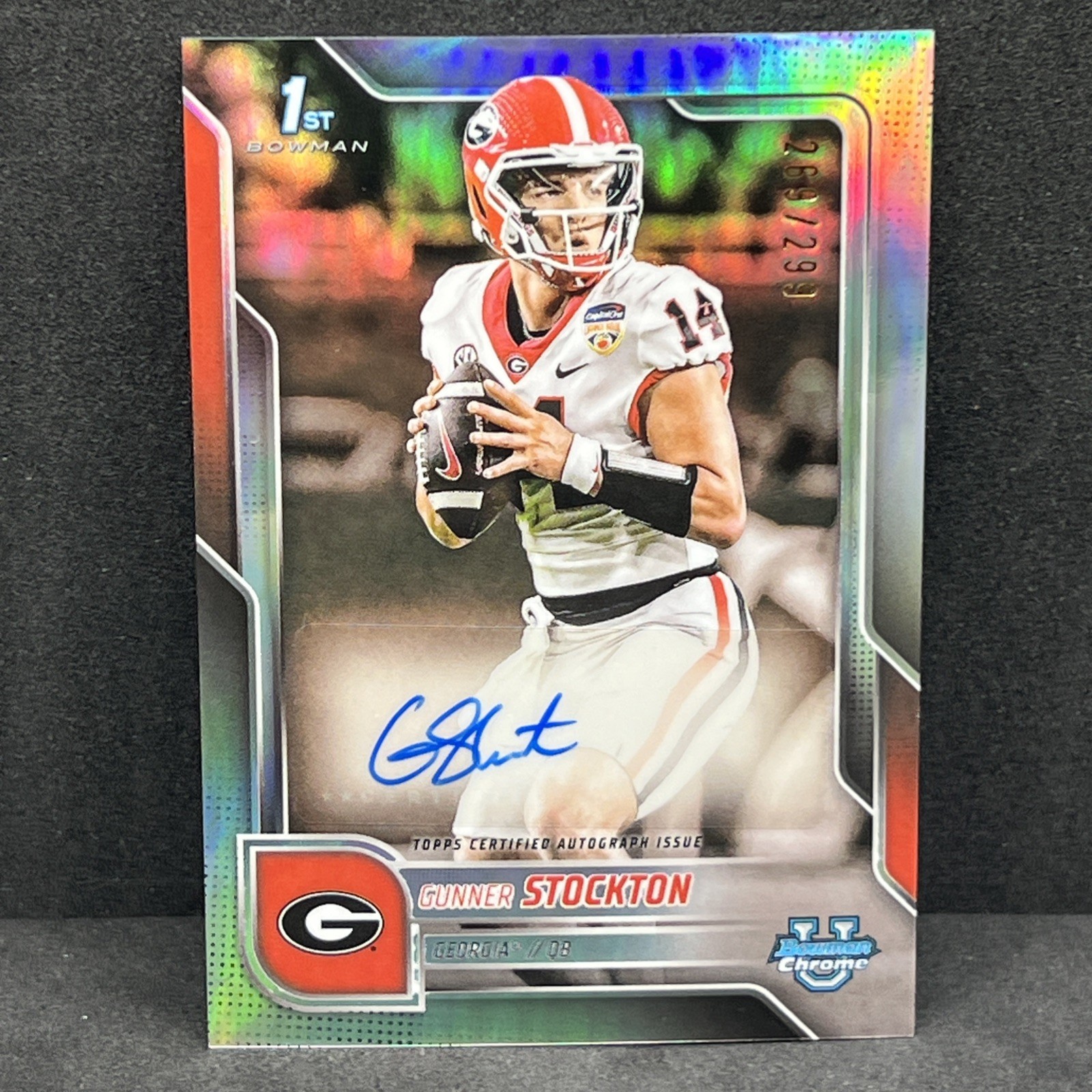 2025 Bowman Chrome U - Gunner Stockton 1st #BCA-GS Refractor Auto /299 GEORGIA