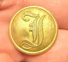Confederate Infantry Script I Civil War Coat Button
