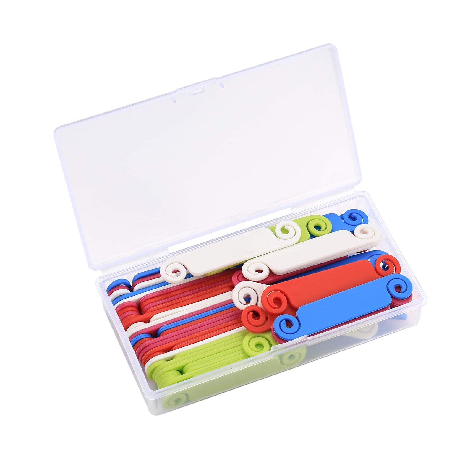 50 Pcs Cable Identification Tags, Multicolored Blue,green,white,red