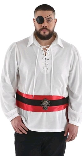 Pirate Shirt Ivory Caribbean Suit Yourself Halloween Adult Costume #4185 - Picture 1 of 1