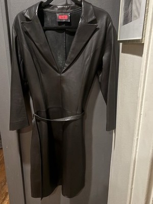 Hugo Boss Lambskin Leather  Long Sleeve Dress