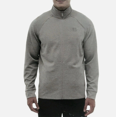 Bench Men's Full Zip Knit Moisture Wicking Jacket Gray Size L