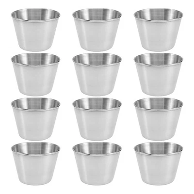 12 Pack Edelstahl GewüRz Saucen Becher, HandelsüBliche Dip SoßEn Becher, Ra1873 - Bild 1 von 4