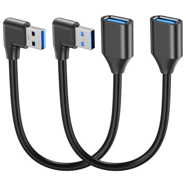 Right-Angle and Short USB Extension Cables