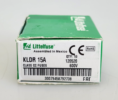 ORIGINAL Littelfuse KLDR-15 KLDR15 ( KLDR 15A ) 15 Amp 600Vac Time-Delay Fuse - Foto 2