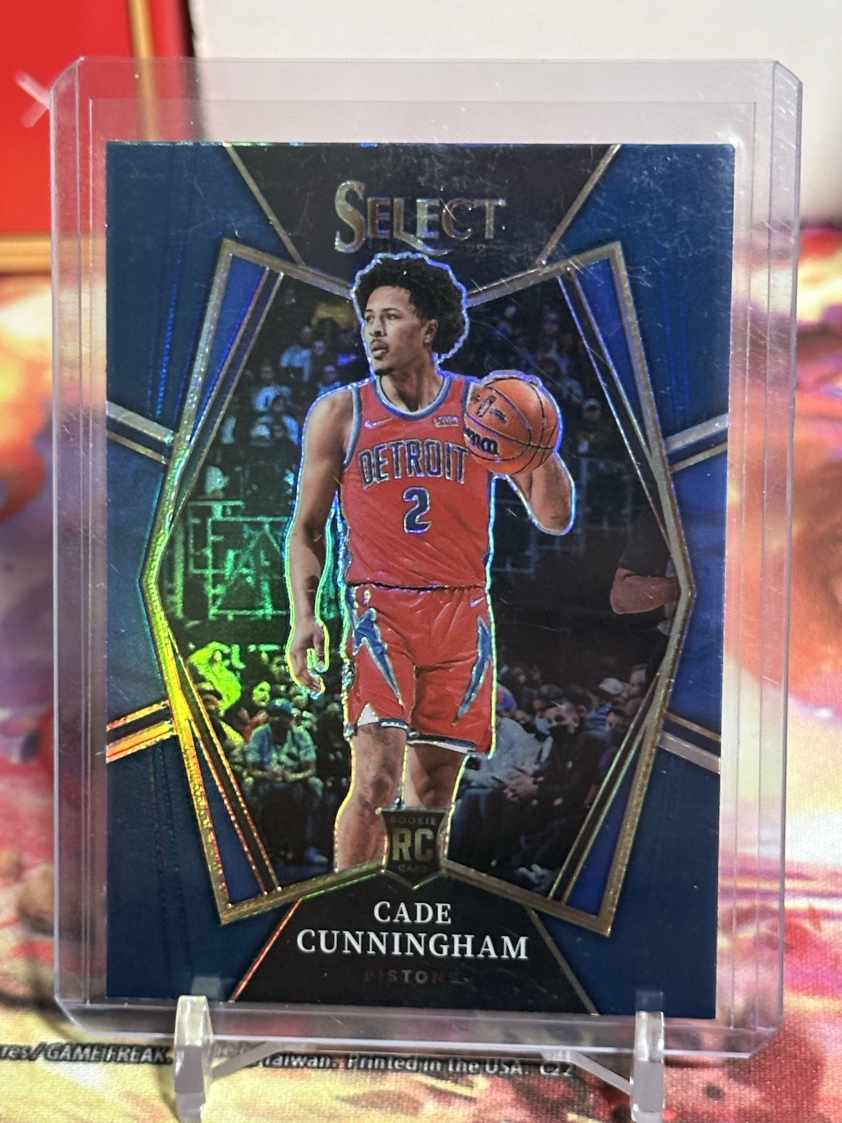 2021-22 Panini Select Cade Cunningham #116 Premier Level Blue SILVER Prizm RC