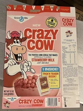 1977 General Mills Crazy Cow Cereal Box “NEW”