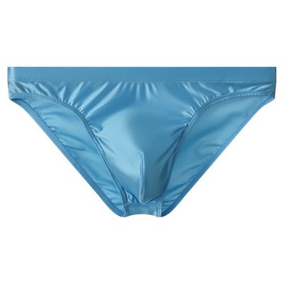 Atmungsaktiver Satin-ähnlicher Eis Seide Slip für Männer Low-Rise Unterwäsche M-2XL