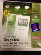 Avery Skilcraft Heavyweight Sheet Protectors 140 Count Diamond Clear Acid Free