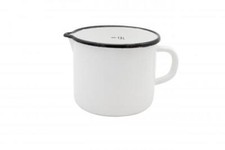 Krüger Milchtopf Kochtopf Topf Ausguss Emaille weiss  1,5 L 4006776004125