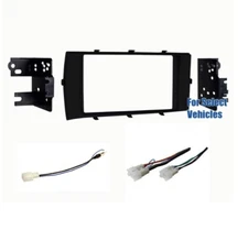 Double Din Car Stereo Dash Wire Trim Kit Combo for 2012 2013 2014 Toyota Prius C