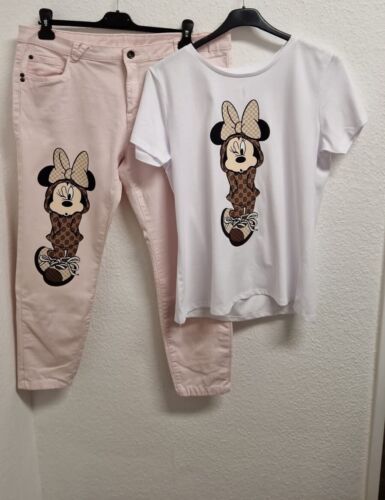 Minnie Mouse Set Jeanshose mit Shirt Größe 46 - Bild 1 von 5