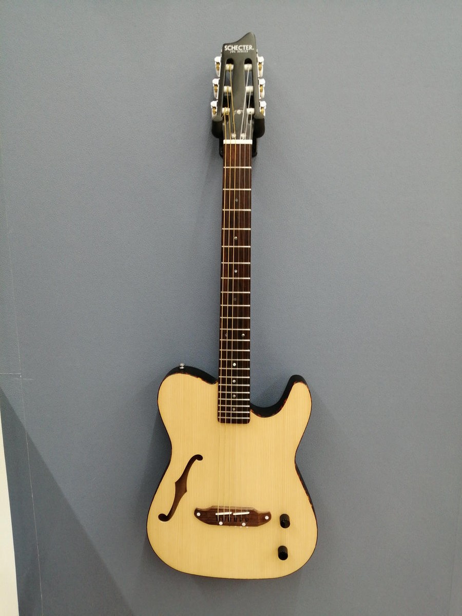 SCHECTER OL-FL-N-P/SNTL エレガット 美品 SCHECTER OL-FL-N-P SNTL ナイロン弦 シェクター 薄胴