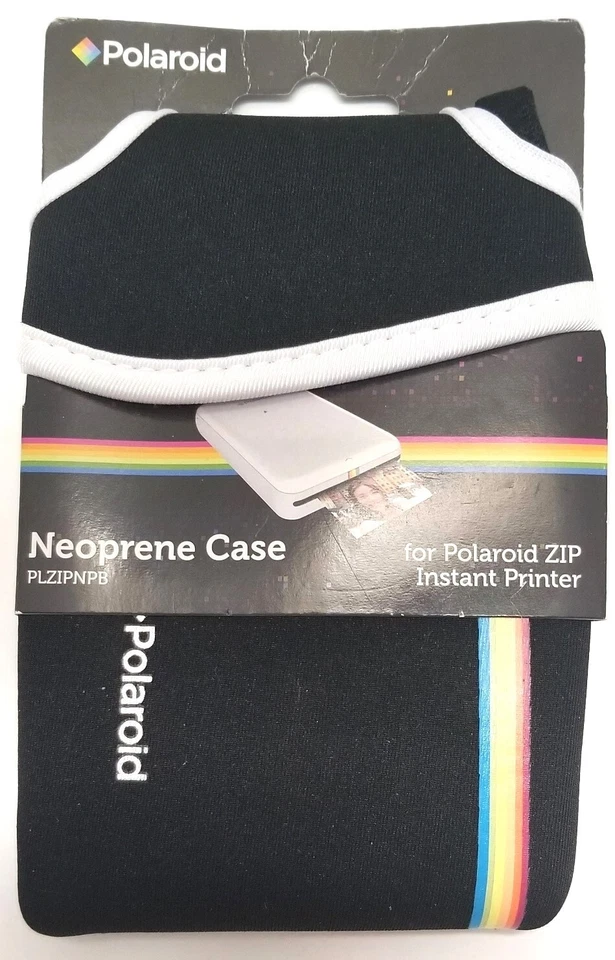 Nueva funda de neopreno negra Polaroid para impresora instantánea Polaroid con cremallera Foto 3 de 3