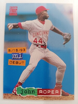 JOHN ROPER CINCENNATI REDS 1994 TOPPS STADIUM CLUB BASEBALL CARD #476 ...