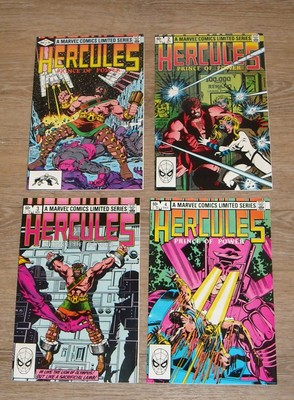 HERCULES PRINCE of POWER #1-4 COMPLETE MINI SERIES MARVEL COMICS 1982 BOB LAYTON