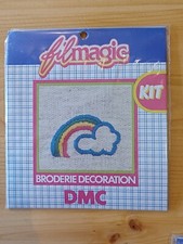 DMC Stickerei Dekoration Set Wolke Regenbogen mit Garn Vorlage mit Erkl&auml;rung !