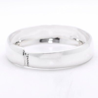 CHANEL Bangle Bracelet Cuff Silver Ag925 Ladies Woman Jewelry