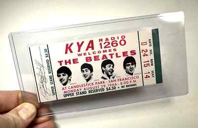 THE BEATLES ビートルズ コンサートチケット Beatles FULL Ticket - Final Concert - Candlestick Park, SF CA - 8