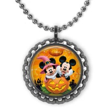 Disney MICKEY  MINNIE Halloween 3D Bottle Cap Necklace  Gift for Kids