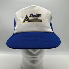 Vintage AJF Nationwide Leasing Trucker Hat Cap Mesh Snap Back