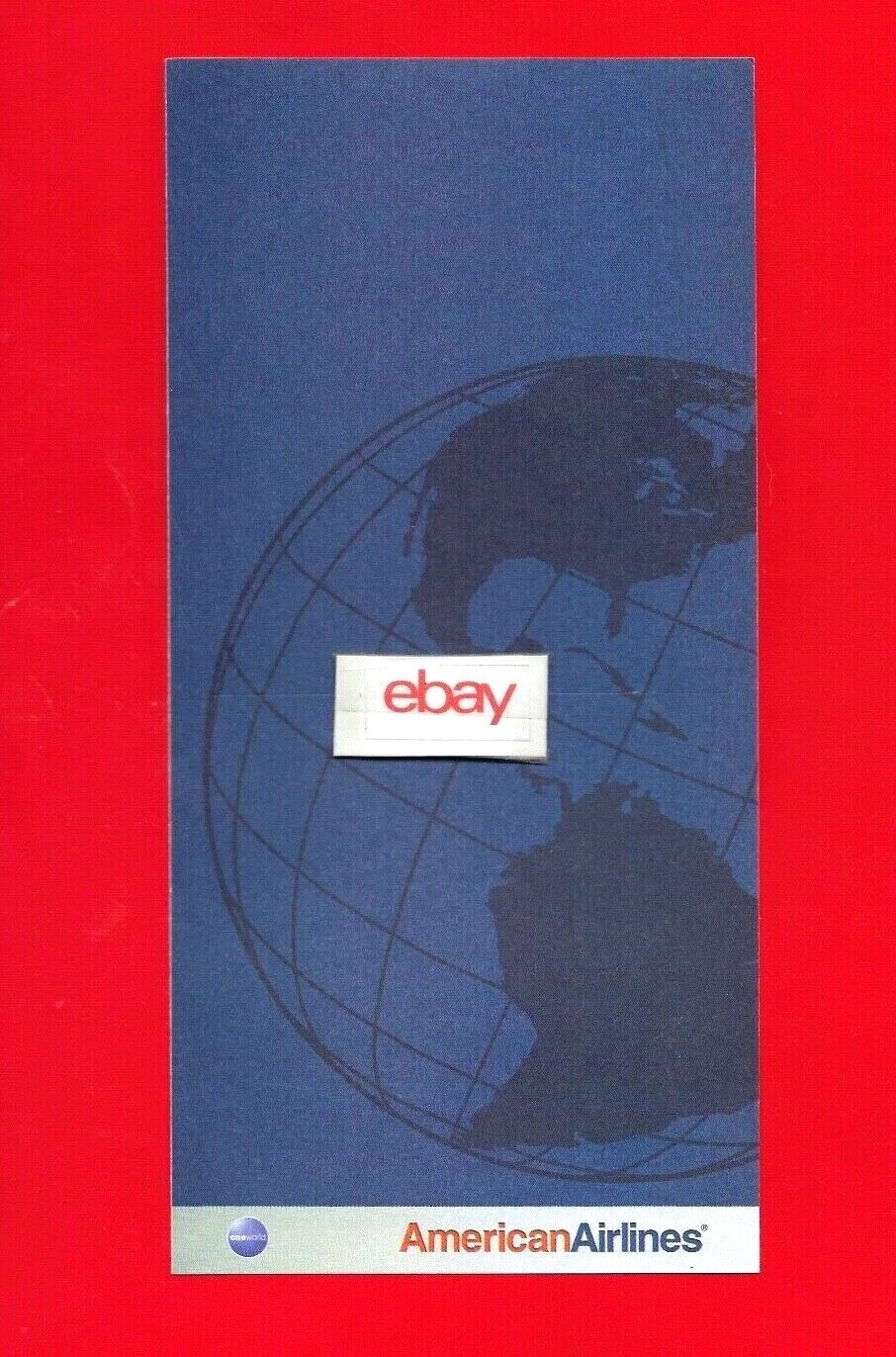 AMERICAN AIRLINES TICKET JACKET GLOBE COVER 2011 CONNECT WITH US MOBLE AD
