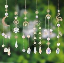 6 Pieces Colorful Crystals Suncatcher Hanging for Window Crystal Ball Prism