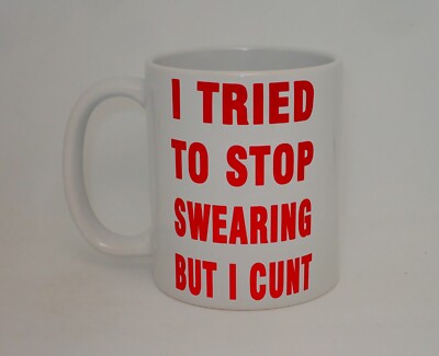 Tried To Stop Swearing But I C*nt Tasse Geschenk unhöfliches Geschenk Chefarbeit personalisiert