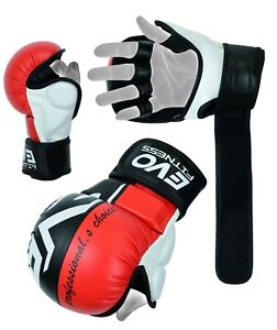 Grappling Gloves MMA Gel Padded Sparring Strik UFC Fight Cage Training Boxing