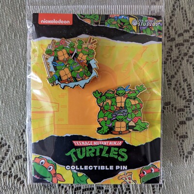 TMNT Teenage Mutant Ninja Turtles Famous 80s Poses Enamel Pin Set