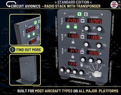 Radio Stack with Transponder for Flight Simulator (STANDARD EDITION) | eBay